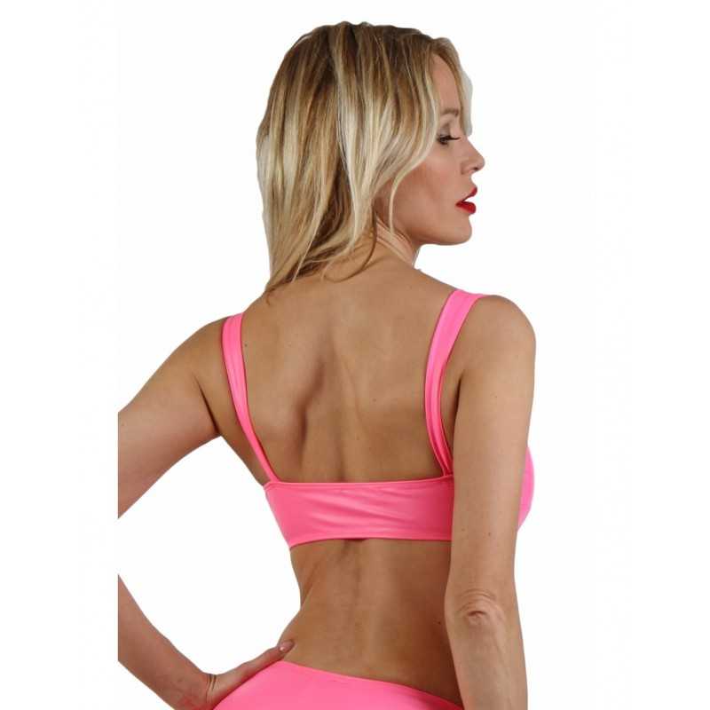 Top Brassière Wetlook Vêtement magasin Sexy Femme Club4 Couleurs S/M/L/XL