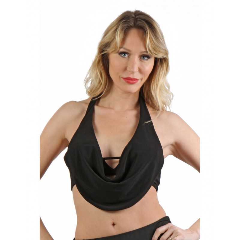 Top Col Bénitier achat Rouge Vêtement Sexy Femme Club Noir ou Rouge Taille Unique