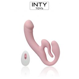 Glow gode ceinture vibrant vaginal clitoris USB télécommande