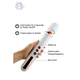 Wand Blanc Vibrant Ultra Puissant Usb