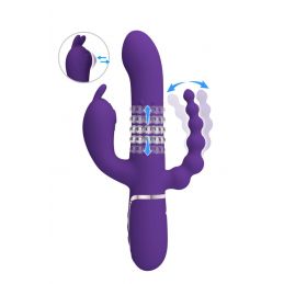 Cammy Rabbit Vibro Billes Rotatives-Stimulateur Clitoris- Anal Usb Violet