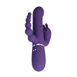 Cammy Rabbit Vibro Billes Rotatives-Stimulateur Clitoris- Anal Usb Violet