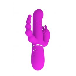 Cammy Rabbit Vibro Billes Rotatives-Stimulateur Clitoris- Anal Usb Violet