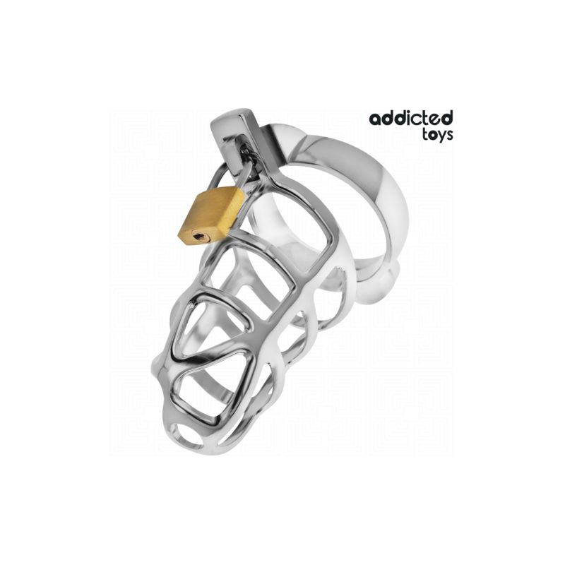 Cage À Pénis En Métal Avec Verrou Argent Cage À Pénis En Métal Avec Verrou Argent