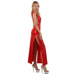 Robe Longue Irisé Large Décolleté Dos Nu