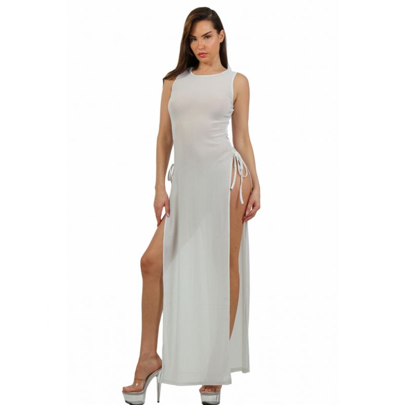 Robe Longue Transparente Scintillant